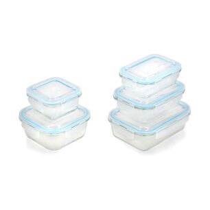 Set De Fuentes De Vidrio Casaideal Con Tapa / 10 Piezas